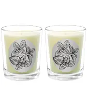 Qualitas Candles Basil Two Scented Beeswax Candle Set