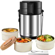 Termos Para Comida Grande 82oz Caliente Calentador De Portatil Acero Inoxidable