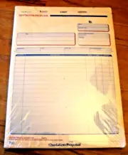 Adams Quotation/ Proposal Form 3-Part Carbonless 8 1/2 x 11 /34 50 Forms NC3813