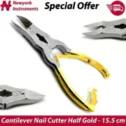 Heavy Duty Cantilever Clippers Cutter Toenail Nail Cutter Half Gold 15.5 cm New