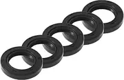 X AUTOHAUX Universal Oil Seal TC Double Lip W Steel Spring Seal Ring Rotary Shaft Seal 25x40x7mm High Pressure NBR Rubber Black 5pcs