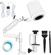 Nail Dust Collector, 80W Nail Ventilation System, Adjustable Suction 360° Flexible Operation Come with Dimmable LED, Nail Vacuum Dust Collector with ONE Replacement Filter for Polishing & Salon