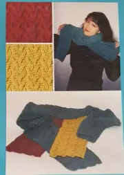 Fiber Trends The Lily Chin Collection Dancing Flames Vintage Scarf Patterns 1999