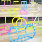 Geometric Building Assemble Kit Math Learning Tool for Kids Preschool Toy