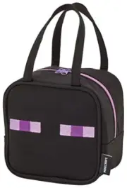 Minecraft Enderman Insulated Lunch Bag with Front Pocket for Kids Japan New