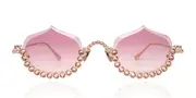 Anna-Karin Karlsson CRYSTAL MERINGUE Rose Gold Men's Sunglasses Gold Size 56