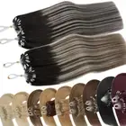 Micro Link Tip Extensions Real Remy Human Hair Cold Fusion Micro Loop Ring Beads