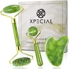 Gua Sha & Jade Roller 3 in 1, Face Roller, Guasha Facial Massage Skin Care...
