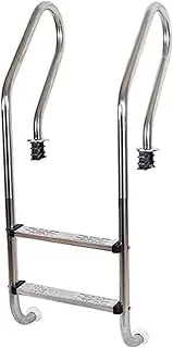 Swimming Pool Pedal Ladder,Heavy Duty 2/3 Step Step,Embedded Stainless Steel Handrail,for Outdoor/Indoor/In-Ground Swimming Pools(2 Step)