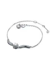Genevive Silver CZ Bangle
