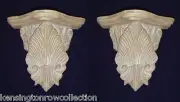 WALL SHELVES - "NEPTUNE" DECORATIVE WALL BRACKET PAIR - WOODEN WALL BRACKETS