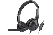 Creative Chat 3.5mm Wired Headset Headphones Noise Cancelling Black