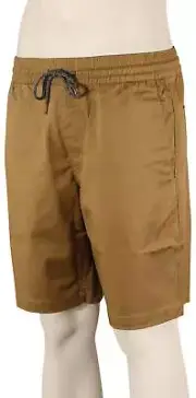 Volcom Frickin Elastic Volley Shorts - Dark Khaki - New