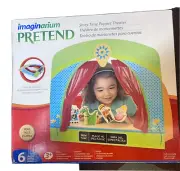 Imaginarium Story Time Puppet Theater w/ 3 Stick Puppets Toys R Us Wood -NEW