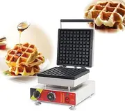 1500W Belgian Waffle Maker Machine Electric Waffle Machine With Temperature Control 2-Slice Waffle Iron Nonstick For Fluffy Golden Waffles Suitable For Restaurant Bakeries Snack Bar