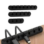 3PCS USB Charge Cable Management Holder Desk Cable Clips Organizer Cord
