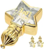 GREENADSCAPE 3pcs Star Shaped Glass Roller Bottles Empty Perfume Containers for Essential Oils Leak Design Portable Convenient for Travel and Daily Use