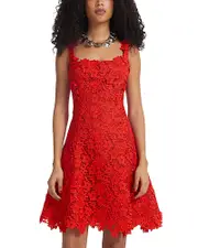 Safiyaa Marrie Floral Lace Mini Dress 48 FR/16 US