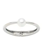 [Barcs] Solo Pearl Bangle in Silver