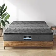 Giselle Bedding Double Mattress Bed Mattresses Innerspring Bonnell Spring Foam Breathable Pillow Top 18cm Thickness, 5Yrs Warranty, Greywith Vacuum Packed