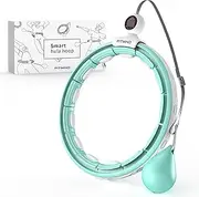 FITMIND Weighted Hula Hoop Smart Hula Hoop Intelligent Record Data Weight Loss Non-Fall Fitness Hoops 16 Sections Detachable Hula Circle with Massage Adjustable Weighted Ball