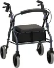 NOVA Medical Products Zoom Rollator Walker with 20" Seat Height, Blue, 20 Inch
