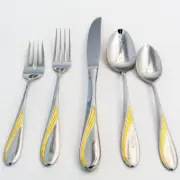 GLENGARRY GOLD Heritage Silverware 5 Piece Place Setting NEW NEVER USED Japan