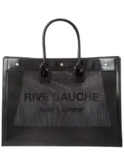 Saint Laurent Rive Gauche Mesh & Leather Tote
