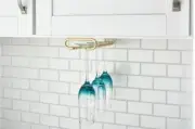 Stemware 18 In Beer And Wine Glass Hanging Rack Holder