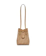 Fendi Origami Drawstring Mini Crossbody Bag One size beige