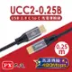 PX大通USB 2.0 C to C充電傳輸線(0.25m)UCC2-0.25B