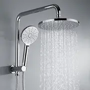 Decaura 9" Rain Shower Head Set, 2 in 1 Shower Heads with 3-Mode Handheld Showerhead, AU Bathroom WELS Shower Set