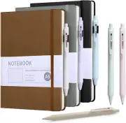 3 Pack Lined Journal Notebook with Pen Set A5 College Ruled Notebooks 200 Pages