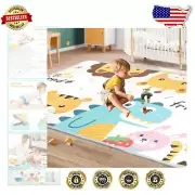Foldable Foam Baby Play Mat with Reversible Design - Easy Clean & Portable
