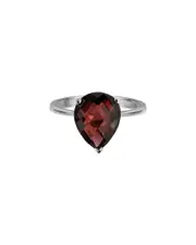 Silver 4.30 ct. tw. Garnet Half-Eternity Ring