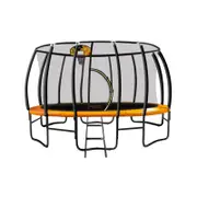 Kahuna Trampoline 16 Ft With Basketball Set - Orange