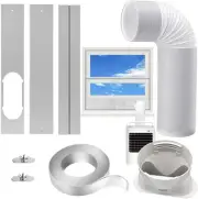 Portable AC Window Kit with 5.1” Exhaust Hose for Sliding Window, Adjustable ...
