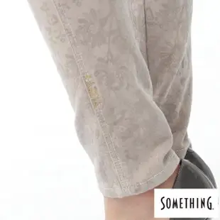 【SOMETHING】女裝 窄直筒 LADIVA植絨合身色褲(淺灰色)