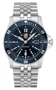 Luminox Sport Timer Stainless Steel Blue Dial Date Quartz Mens Watch XS.0913