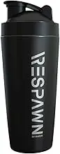 RESPAWN RC81-03010101-R3U1 by Razer Vacuum-Insulated Stainless Steel Shaker Cup, 20oz: Built-in Powdered Drink Mixer Grate - Dual Insulation - Dishwasher Safe - BPA Free - Black