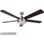Home Impressions Preston 52 In. Brushed Nickel Ceiling Fan with Light Kit Home