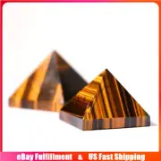 Natural Tiger's Eye Quartz Crystal Pyramid Orgonite Energy Tower Home Ornaments