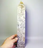 3.59lb Natural Ocean Jasper Agate Geode Crystal Tower Wand Point Healing Mineral
