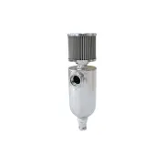 Aeroflow Universal Breather Tank Polished Single -12 ORB Port And S/S Breather