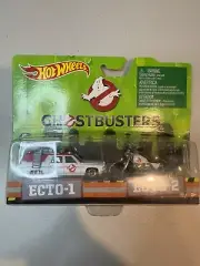 Hot Wheels Ghostbusters 1:64 Diecast ECTO-1 and ECTO-2 Vehicles, New/Sealed