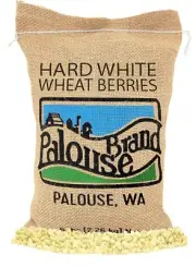 Non-gmo Project Verified Hard White Wheat Berries | 5 Lb Burlap Bag | 100% Non-i