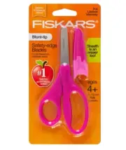 4-Fiskars Blunt-tip Kids Scissors (5 in.) with Sheath Safety-Edge Ages 4+