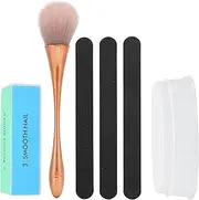 Dip Powder Tray Set Colorful Nail File Buffer Block Art Dust Brush Suitable Beauty Salons SpasNail Art