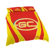 Gold Coast Suns AFL Logo Design Quilt Doona Cover - King Size