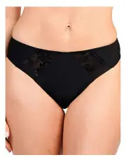[Sans Complexe] Perfect Shape Microfiber & Lace Brief in Black